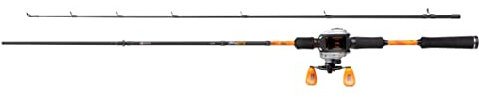 Abu Garcia MAX STX Casting Ruten und Baitcast Rollen Combo - Baitcasting Setup für Raubfischangeln - Hecht, Barsch, Zander, 1.98 m |15-60 g, Grey/Orange