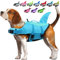 EMUST Giubbotto Salvagente Cane, Ristop Salvagente per Cani, Leggero Giubbotto Salvagente per Cani, Giunture Blu XS