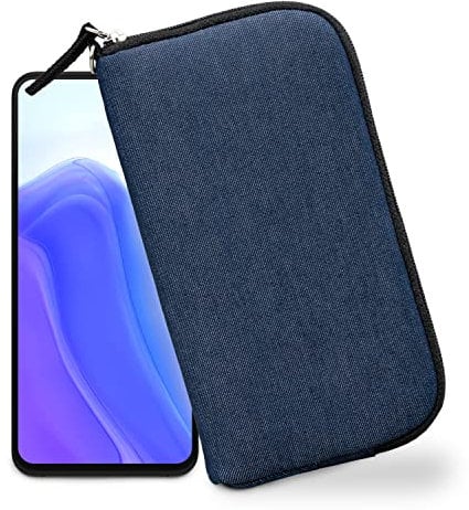 XiRRiX Handytasche für Smartphone 4XL-2 6,8 Größe - Modell 2.0 - universal Handyhülle mit Handschlaufe - Handy Hülle mit Reißverschluss - Tasche blau