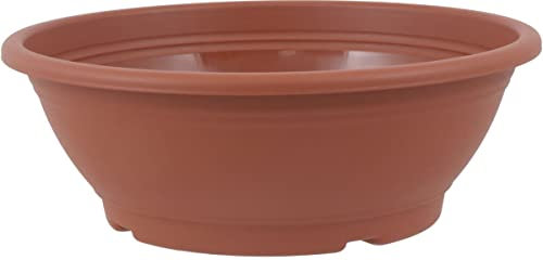MePla Pot de fleurs avec trou au fond Ø 35 cm, terre cuite, résistant aux intempéries en plastique résistant aux UV