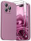 GOODVISH 3 in 1 Designed for iPhone 14 Pro Silicone Case 2022, with 2 Pack Screen Protector, Full Cover [Enhanced Camera Protection] 6.1 Soft 14pro Case[Anti-Scratch Microfiber Lining], Pink Purple