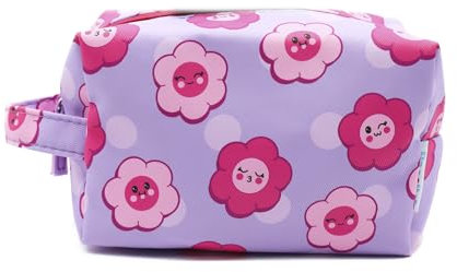 PONETTE - Trousse de toilette pour enfant, garçon, fille, adolescent, amusant, sac de toilette, trousse de voyage, trousse, marque espagnole, Roses violettes, Trousse de toilette pour enfant
