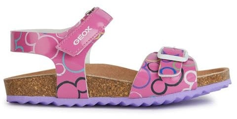 Geox J Adriel Girl C, Sandalias Niñas, Fucsia Multicolor, 39 EU