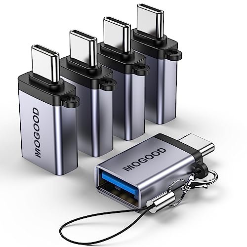 MOGOOD Adaptateur USB C mâle vers USB 3.0 Femelle, Adaptateur USB vers convertisseur USB C OTG Compatible MacBook Pro, Chromebook, Pixelbook, Microsoft Surface Go, Samsung Galaxy S20 S21 S22 Pixel