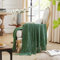 KASYLAN Diamond Knitted Throw Blanket Textured Solid Soft Sofa Throw Couch Knitted Decorative Blanket, 127x152cm Green