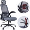 Realm of Thrones CAPTAIN Ergonomic Office Chair for Home, Heavy Duty Steel Base, Versatile Flip-up Armrests, Adjustable Lumbar Support, Mesh Back Comfort Cushion Seat for Computer Desk/Gaming (Grey)