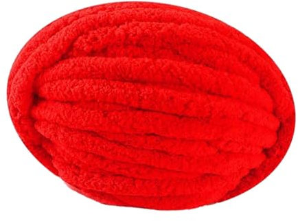 Dickly Filato Spesso per Maglieria Filato per Maglieria Filato Jumbo per Uncinetto Filato di Lana Filato di Peso per Coperta Lavorata, Rosso