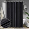 MIULEE Rideau de Douche 200 x 240cm Polyester Anti-Moisissure Déperlant pour la Baignoire Imperméable Rideaux Baignoire Lavable en Machine 14 Crochets Noir