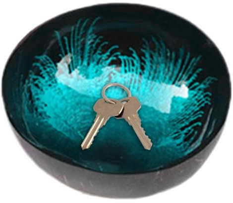 Kokosnuss Servierschüssel,holzschale,schlüsselschale,schale deko,Polierte Dekoschale,Heimdekoration für Büro,Zuhause,Servieren von Früchten,Nüssen,Schlüsselaufbewahrung,Salatschüsseln für Salate