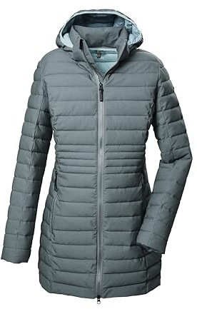 G.I.G.A. DX Femme Parka matelassée/parka fonctionnelle avec capuche amovible GW 14 WMN QLTD PRK_Bacarya, aquaverde, 40, 42300-000