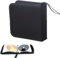 Ruikcoll Sac CD, Sac de Rangement CD pour Voiture et Maison, Sac de Rangement pour disques CD DVD pour 40 disques (Noir)