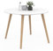 IDMarket - Esstisch, rund, Angela, 4 Personen, weiß, Holzfüße, 110 cm