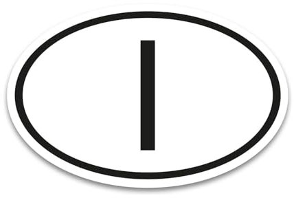 I Aufkleber Länderkennzeichen Italien 17,5 x 11,5 cm DIN genormt - kfz784