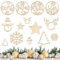 BOFUNX Adventszahlen Holz 1-4 Adventskranz Zahlen + 10 Stücke Holz Weihnachten Streudeko für Kerzen Kerzenhalter Deko Adventskranz Weihnachtskranz Weihnachtsdeko Tischdeko