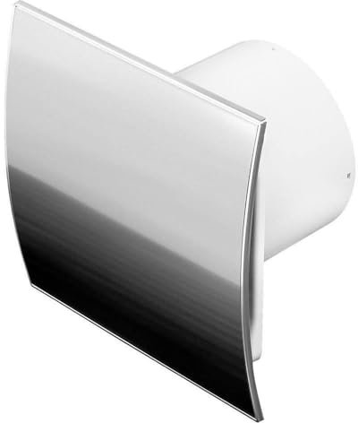 AirTech-UK Bathroom Extractor Fan Escudo Style Inox Front with Timer and Humidistat