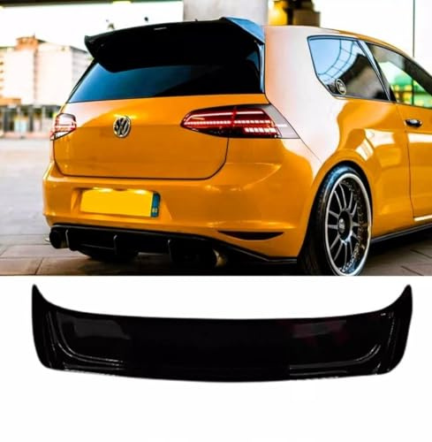 For Auto Perfectionists UK Rear Boot Spoiler Compatible With VW Golf MK7 MK7.5 TSI TDI 2013-2020 OS Style Gloss ABS Gloss Black