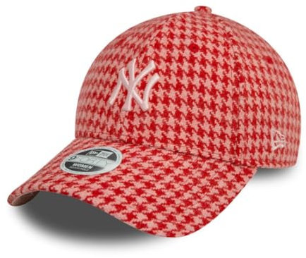New Era New York Yankees Berretto Pied-de-Poule Rosa 9Forty Berretto da Donna Regolabile Ragazze MLB
