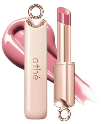 ATHÉ Authentic Lip Glowy Balm – Vegan Hydrating Tinted Lip Balm, Lightweight, Non-Sticky, Cruelty-Free, Plant-Based Oils – 3.3g (01 BABY)