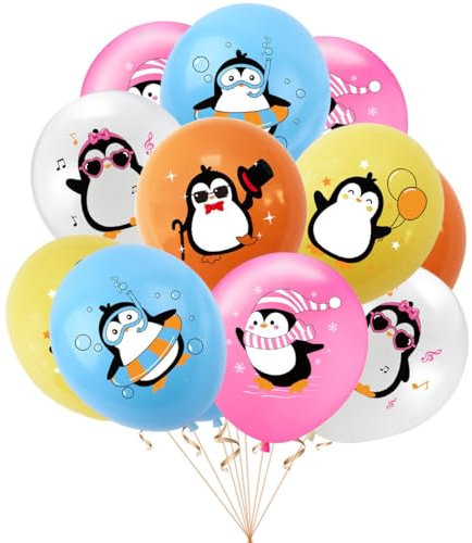 20 Stück 12 Zoll Pinguin Ballons Latex Ballons Winter Ballon für Geburtstag Baby Dusche Pinguin Thema Party Dekorationen