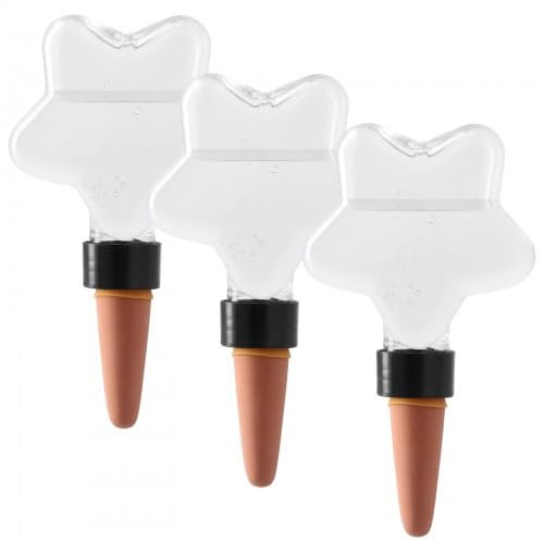 Fodlon Boules D'Irrigation pour Plantes, 200ml Distributeur Eau Plante, 3 Pièces Pieux D'arrosage des Plantes, Dispositif D'arrosage Automatique pour Plantes en Pot D'intérieur (A)