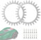 Spikes de Acero Inoxidable de Repuesto para Parkside PMRA/PMORDA 20 -Li B2,Puntas de Acero Inoxidable para Cortacésped con 14 Tornillos,Mejora de Tracción para Robot Cortacésped,Tamaño de Rueda 212 mm
