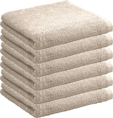 REDBEST Handtuch Oceanside 6er-Pack Leichtfrottier beige Größe 50x100 cm