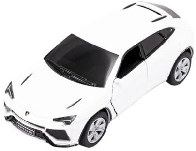 Easy Toys Modellauto kompatibel mit Kinsmart Lamborghini Urus - Maßstabsgetreues Spielzeugauto mit zu öffnenden Türen - Automodellierung (Weiß)