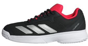adidas Unisex Kinder Courtflash Kids Tennis Shoes, FTWR White/Silver met./core Black, 40 EU