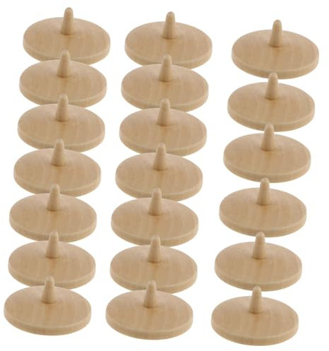 TOYANDONA 20 Stück Golfbecher Ballett Holz Golf Marker Golfer Zubehör Golf Markierungswerkzeuge Golfplatz Zubehör Golfzubehör Golfballbasis Golf-Score-Tool Ausrichtungskugelmarker Beige