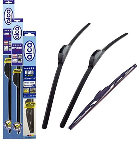Fits Honda Jazz 2020-on Set of 3 Windscreen Wiper Blades alca Germany Super Flat Front Rear 261412 ASF2614H12ARC