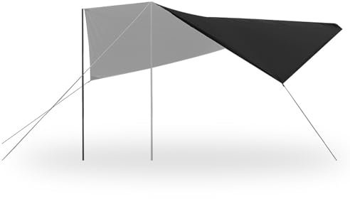WPWSDWMX Allwetter-Autozelt, Campingplane mit Regenschutz, Inklusive Abspannleinen und Heringen, Dachzelt für LKW Und SUV, Aufbewahrungstasche(Black)