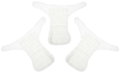 COLLBATH 3 Stück Baby-Baumwollwindeln: Baby-Stoffwindeln, Hosen, wiederverwendbar, waschbar, bequem für Neugeborene, Säuglinge, Jungen und Mädchen, Größe S
