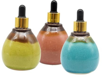 Homoyoyo 3pcs Essential Oil Case Travel Bottle Dropper Pipette Dropper Bottle for Subpackaging