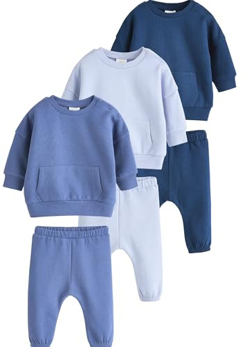 NEXT Baby Jungen Set mit Sweatshirt und Jogginghose, 6er-Pack