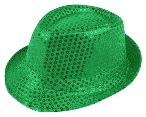 hehiy Pailletten Hut, Unisex, Disco Outfit, Accessoire, Karneval, Kostüm, Themenparty, Mottoparty 70 Er Jahre Kleidung Damen