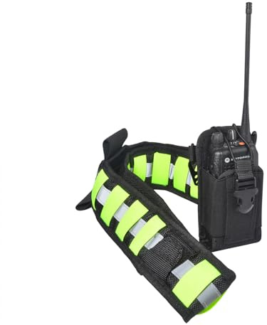 Radio-Holster aus weichem Nylon, Verstellbarer breiter Schultergurt mit Schulter-Mikrofonhalterung und gepolstertem Anti-Dreh-Design, kompatibel mit verschiedenen Arten von Walkie-Talkies