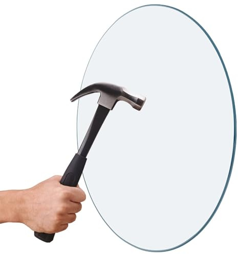QTWLG Kleines Tischplatte Ersatzglas 28 38 40 45 48 50cm Runder Kaffeetisch Top Esstisch Schutzabdeckung Klare Tischplatte(90cm/35in)