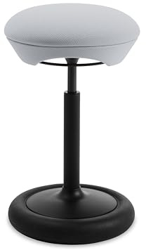TOPSTAR SITNESS HOP HIGH Sitzhocker schwarz/grau | Made in Germany | Ergonomisch | Bürohocker, Rollhocker | höhenverstellbar | Geprüfte Sicherheit nach GS-Intertek