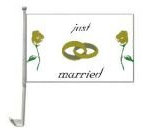 Auto-Fahne: Just Married (10er Pack)
