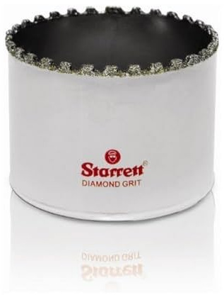 Starrett Diamond Grit Hole Saw - D0134 Ceramic and Tile Drill Cutter - For Brick Glass Marble Slate Stone Porcelain - 44mm (1.3/4 inch)