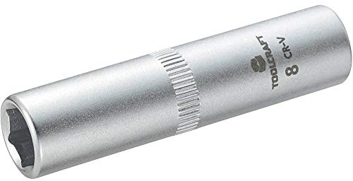 TOOLCRAFT 816097 Außensechskant Stecknuss 8 mm, Länge: 50 mm, 1/4 Zoll (6,3 mm), 1 Stück