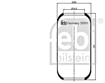 febi bilstein 35891 Luftfederbalg ohne Kolben, 1 Stück