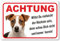 AdriLeo Schild - Vorsicht Jack Russell Terrier - Der Nächste - (20x30cm) / Achtung Hund Wachhund robust langlebig UV-beständig wetterfestes Warnschild