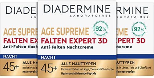 DIADERMINE Nachtcreme Falten Expert 3D Hyaluron-Aktivator, 3er Pack (3 x 50 ml)