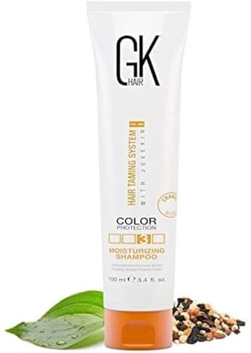 GK HAIR Global Keratin Moisturizing Shampoo (3.4 Fl Oz/100ml) Sulfate und Parabene Pflegt das Haar gründlich für trockenes und geschädigtes Haar Shampoo für Damen und Herren