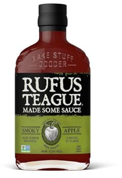 Rufus Teague Salsa BBQ Smoky Apple 432g – Salsa barbacoa afrutada y ahumada con manzana – Para pulled pork, costillas y hamburguesas – Regalo para BBQ lovers