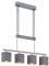 Trio Leuchten Garda 305400441 JoJo Pendelleuchte, Metall, Nickel Matt, E14, Stoffschirm Taupe/Gold