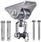 SELEWARE 450KG Capacité Acier Inoxydable 360° Rotation Silencieux Crochet De Plafond, Suspension Trainer Kit de Suspension pour Chaise accrochante, Lampe accrochante, hamac, Sac de Boxe, Yoga