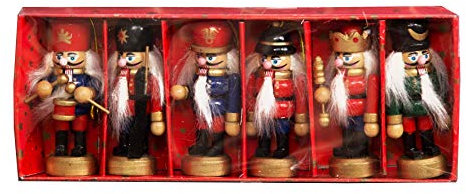 Widdop & Bingham Set of 6 Wooden Nutcracker Soldiers