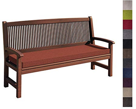 sunnypillow Bankauflage Stuhlkissen mit abnehmbarem Bezug Bankkissen Bankpolster Polsterauflage Auflage für Gartenbank viele Farben und Größen zur Auswahl (140 x 40 x 5cm, Orange)